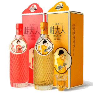 苏式生活桂夫人桂花桃花蜜酒双瓶礼袋精致插花瓶炫雅礼盒妈妈礼物