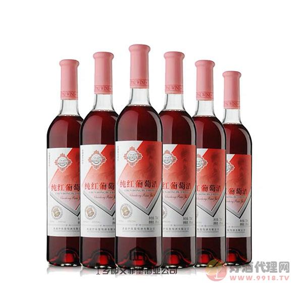 6瓶-新疆红酒-伊珠纯红葡萄酒-甜红-10度