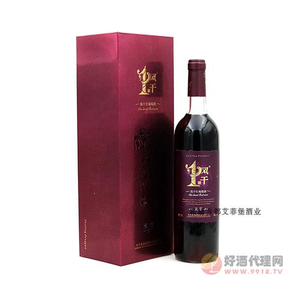 单瓶新疆特产红酒驼铃风干红葡萄酒-甜型750ml