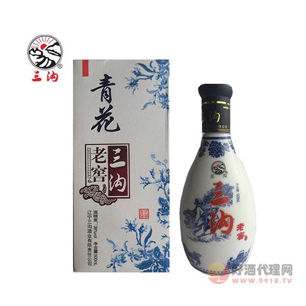 三沟白酒-三沟老窖青花38度500ml浓香型纯粮酿造礼品庆功白酒