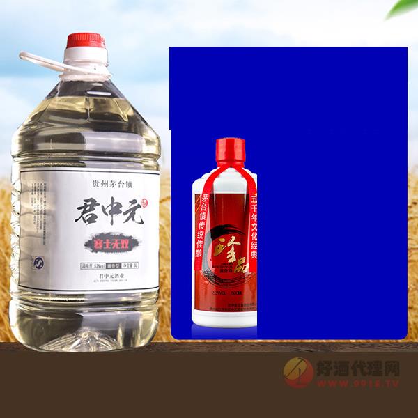 君中元贵州酱香型53度纯粮食原浆坤沙老酒10斤桶装自酿散装白酒