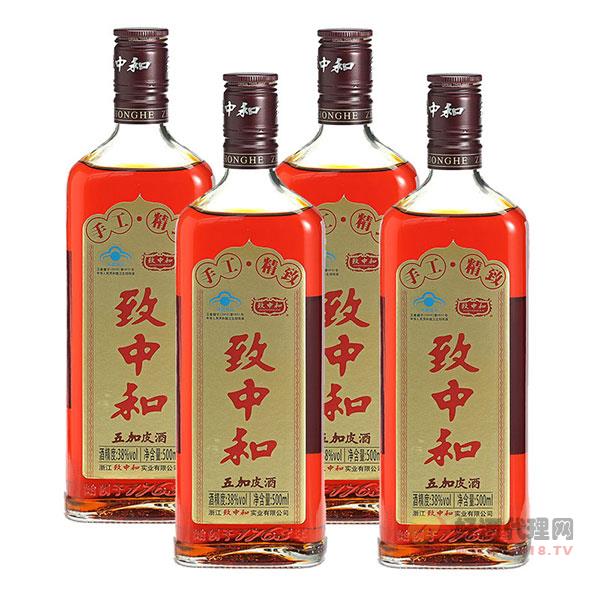 致中和牌五加皮酒-500ml_瓶_4瓶套餐