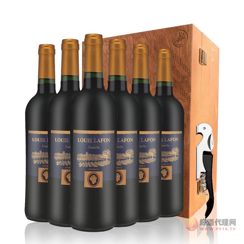 法国路易拉菲家族干红葡萄酒_木箱6瓶_750ML 法国原瓶进口