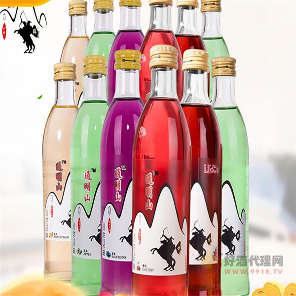 通明山果酒6味组合12瓶装山楂酒蓝莓苹果蜜桃青梅女士低度果酒