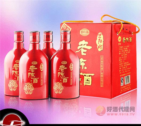 旦阳牌十年陈事事如意老陈酒礼盒500ml4半甜型糯米丹阳黄酒