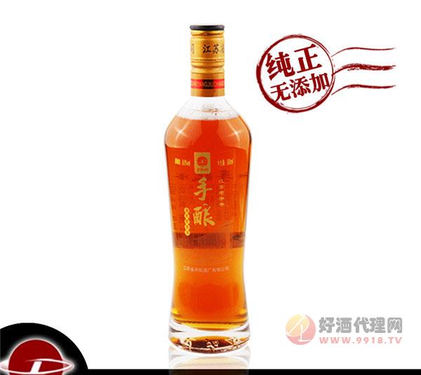 旦阳牌无添加手酿黄酒500ml半干型加饭酒丹阳特产-健康低糖