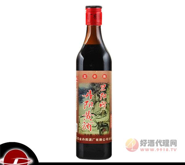 旦阳牌-五年陈丹阳黄酒单瓶500ml-半甜型-大米小麦黄酒丹阳特产