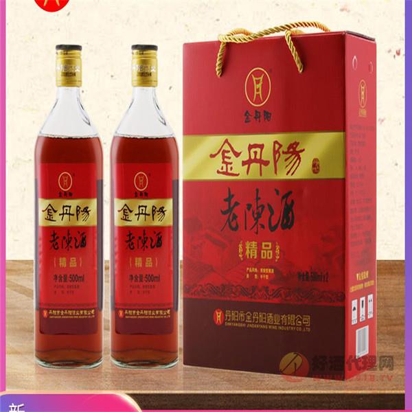 金丹阳黄酒12°精品老陈酒礼盒500ml_2瓶-半干型低糖糯米黄酒