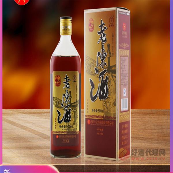 金丹阳黄酒-13°十年老陈酒单瓶500ml-半甜型糯米黄酒-带盒