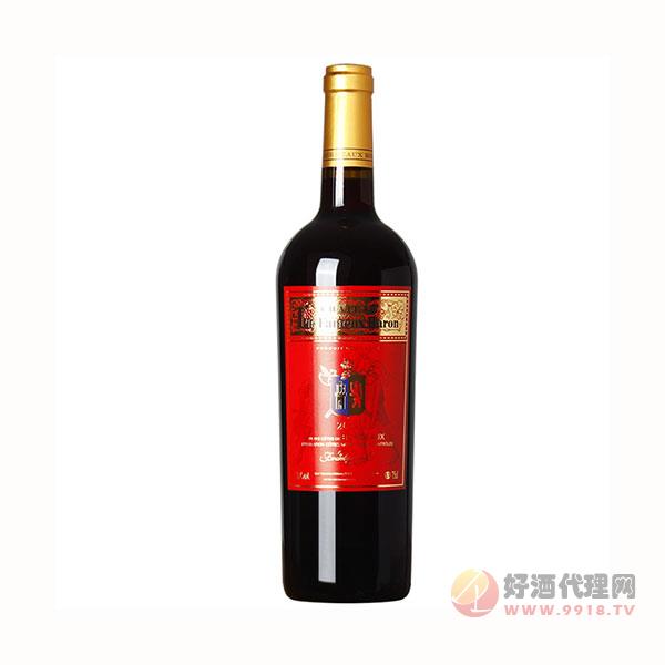 法国原瓶进口13.5度AOC干红葡萄酒波尔多法定产区红酒