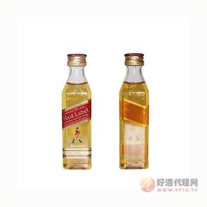 洋酒-尊尼获加红牌威士忌红方塑料瓶-酒伴-50ml
