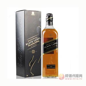 原装进口-尊尼获加黑牌黑方12年调配苏格兰威士忌-750ml