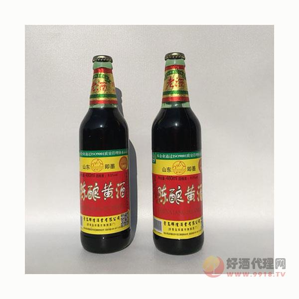 黍米黄酒瓶装480ML陈酿黄酒-客家手工酿酒陈酿半甜型黄酒