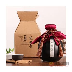 柘源鸡尾酒草莓酒微醺水果酒花果味女士糯米酒甜酒500ml礼盒坛装