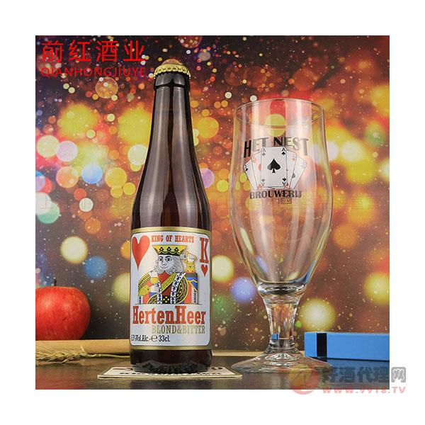 比利时进口精酿鸟巢艾特奈斯特扑克牌啤酒红桃k啤酒330ml_24