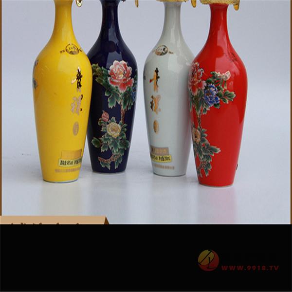 46°-500ml青海青稞酒-三江梦半斤牡丹瓷瓶礼盒装清香型白酒
