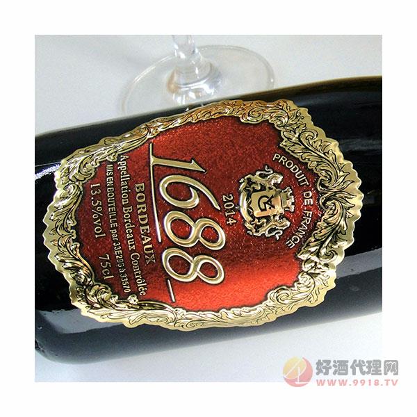 法国原装进口红酒AOC级金标重瓶波尔多产区干红葡萄酒