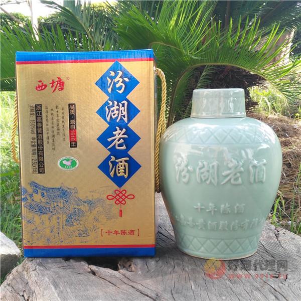 西塘特产汾湖老酒十年陈黄酒陶瓷坛酒2.5L西塘老酒