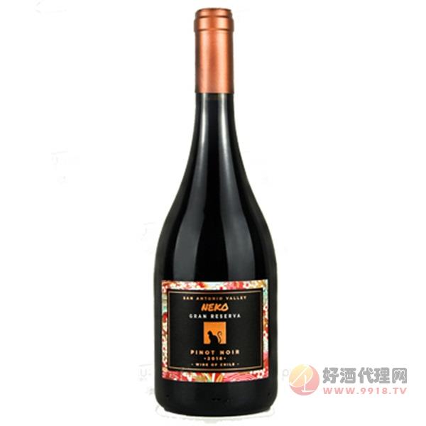 喜乐猫特级珍藏黑品诺2016葡萄酒