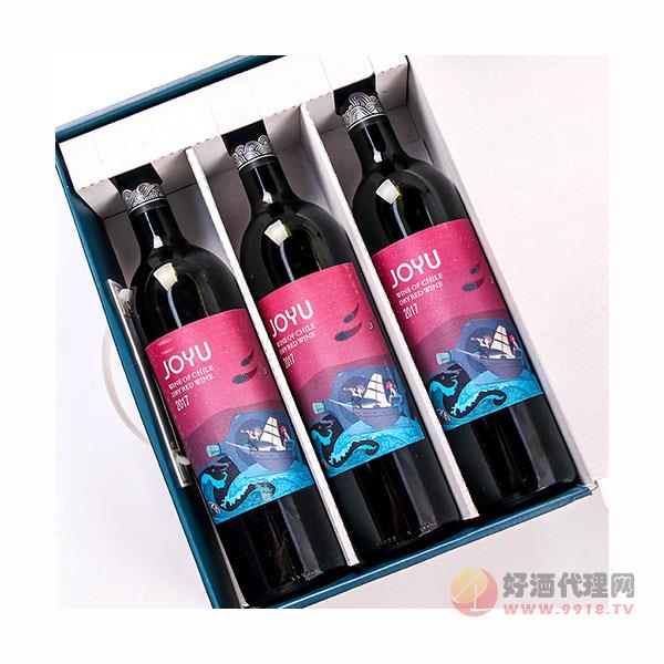 红酒礼盒装智利进口红酒干红葡萄酒节日送礼