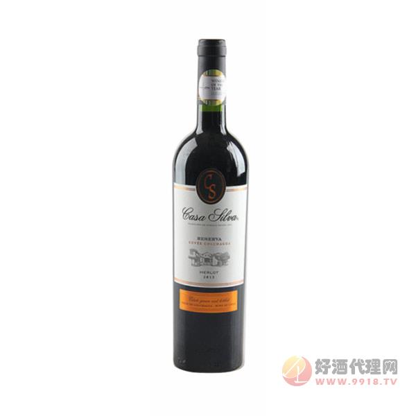 智利白银庄珍藏美乐干红葡萄酒