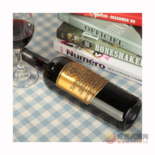 法国原瓶进口红酒节日送礼波尔多金属标干红葡萄酒13.5度