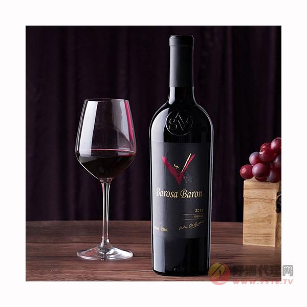 澳洲红酒原瓶原装进口巴罗萨堡V系列干红葡萄酒750ML