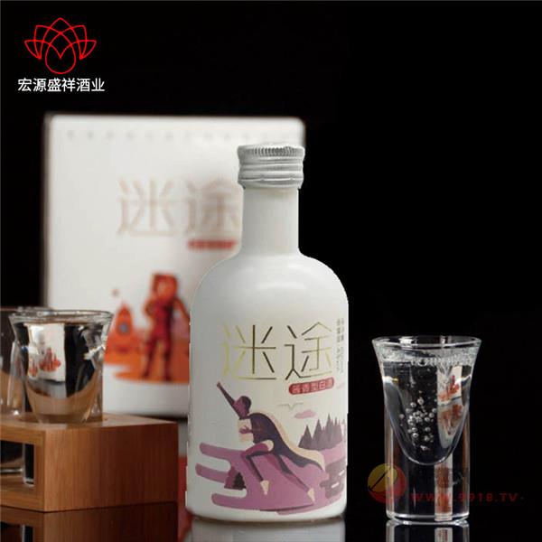 贵州茅台镇茅之蓝酱香型白酒迷途43度200ml小瓶酒特产 年轻人白酒