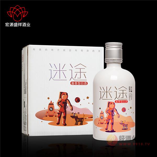 茅之蓝贵州白酒特产迷途系列整箱200ml小瓶装酱香酒