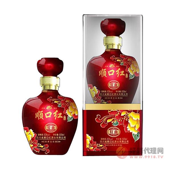 顺口红特曲10白酒500ml