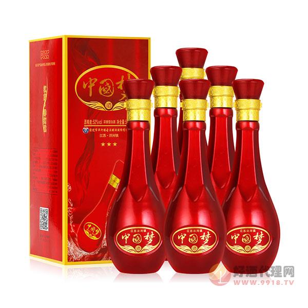 中国梦白酒52度白酒整箱6瓶装