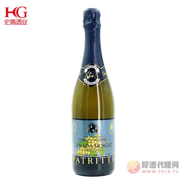 芭翠迪芭萃缇香萃patritti无醇麝香起泡葡萄酒无醇葡萄汁
