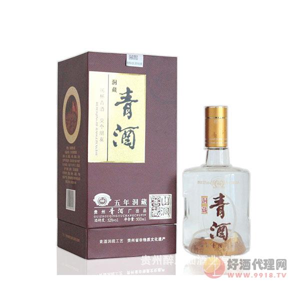 陈年老酒2013年出厂浓香型52度硬盒贵州洞藏青酒五年陈