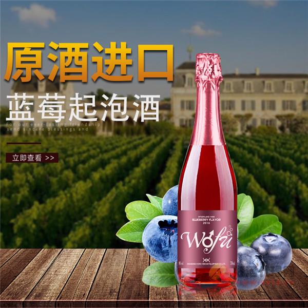 进口智利高泡蓝莓酒沃富恋爱季甜型蓝莓汽泡酒