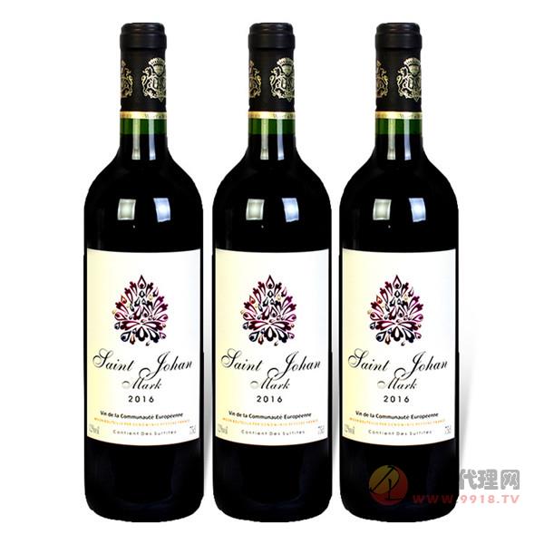 圣约翰马克干红葡萄酒整箱法国进口红酒