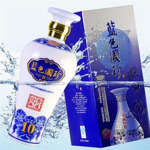 42度蓝色国珍绵柔浓香型白酒礼盒装500ml_6瓶酒水