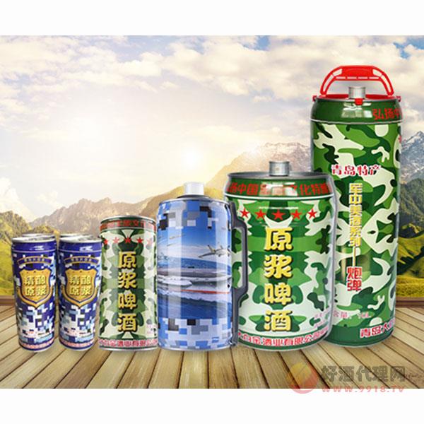 青岛大白金迷彩系列啤酒罐装