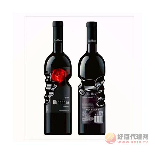 澳大利亚原瓶进口上帝之手黑玫瑰干红葡萄酒高颜值送礼品红酒婚宴