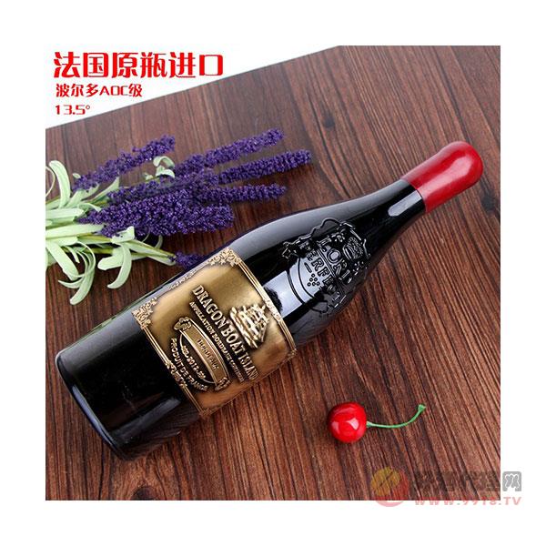 法国红酒-蜡封瓶赤霞珠干红葡萄酒波尔多AOC原瓶进口红酒