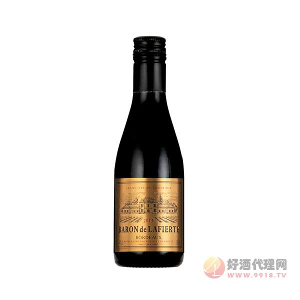 187ml小瓶装红酒法国原瓶原装进口AOC拉菲男爵干红葡萄酒mini
