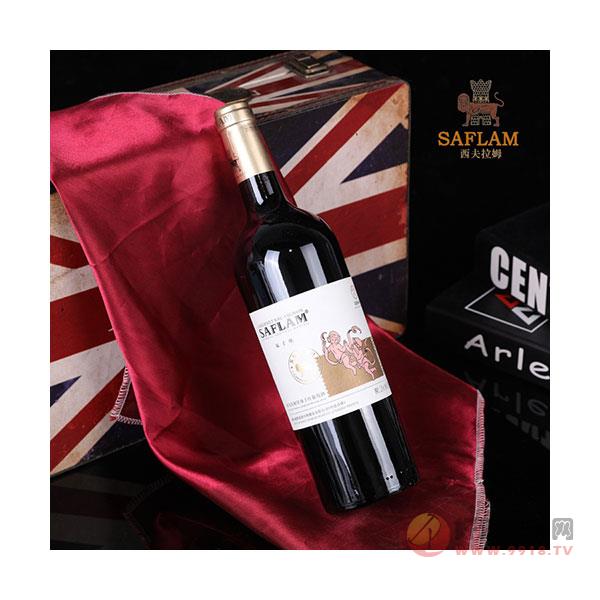 西夫拉姆法国原汁红酒优级干红葡萄酒-赤霞珠红酒装750ml
