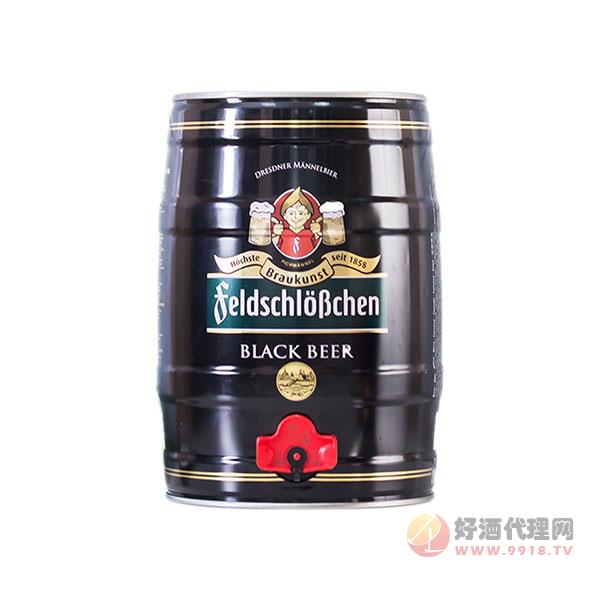 德国原瓶进口-费尔德城堡黑啤酒-5L_1桶