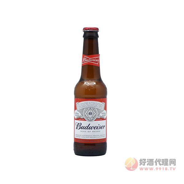 英国原瓶进口百威红色轻啤淡啤旋盖-300ml_24瓶