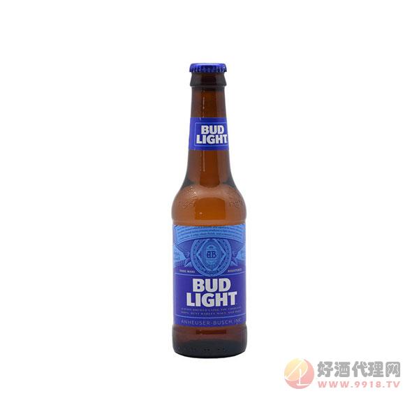 英国原瓶进口百威蓝色轻啤淡啤旋盖-300ml_24瓶
