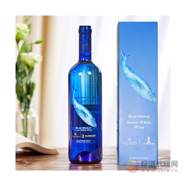 意大利进口-蓝色之鲸甜白蓝鲸鱼微起泡酒白葡萄酒750ml