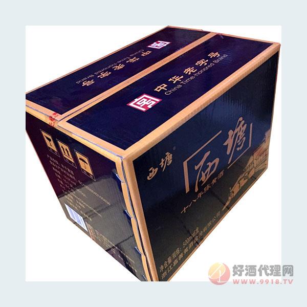 嘉興特產嘉善黃酒禮盒西塘十八年陳老酒半干型黃酒整箱500ML_6瓶