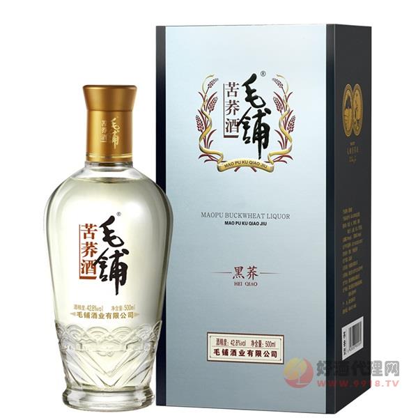 劲牌42.8度毛铺苦荞酒黑荞500mL