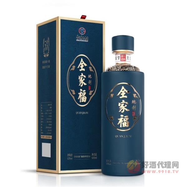 全家福53度酱香型高度白酒地利500ml