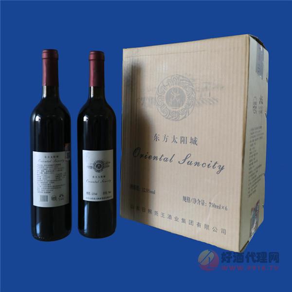 东方太阳城750ML干红葡萄酒12.5%vol红酒尧王酒业葡萄酒