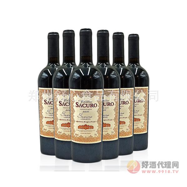 红酒法国原瓶进口赛奎农干红葡萄酒